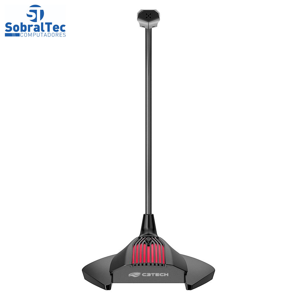 Microfone Gamer C3Tech Conexão P2 Omnidirecional Preto- MI-G10BK